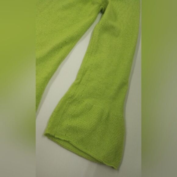 Cashmere Maria Sartini  Cotton Blend Sweater SZ 44 Neon Green - Picture 12 of 16